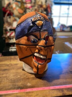Halloween/cosplay mask of New York Knicks basketball face